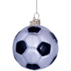 Новогоднее украшение из стекла Vondels "Футбольный мяч" 7см детальная картинка 
