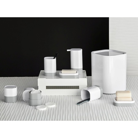 Диспенсер для жидкого мыла 430мл Tyer белый/серый детальная картинка 