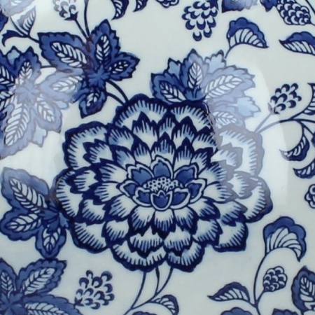 Ваза для цветов фарфоровая 26x12x32см синяя детальная картинка 