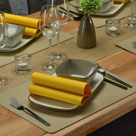 Салфетка 40x40см ROYAL Collection желтая, 20шт детальная картинка 