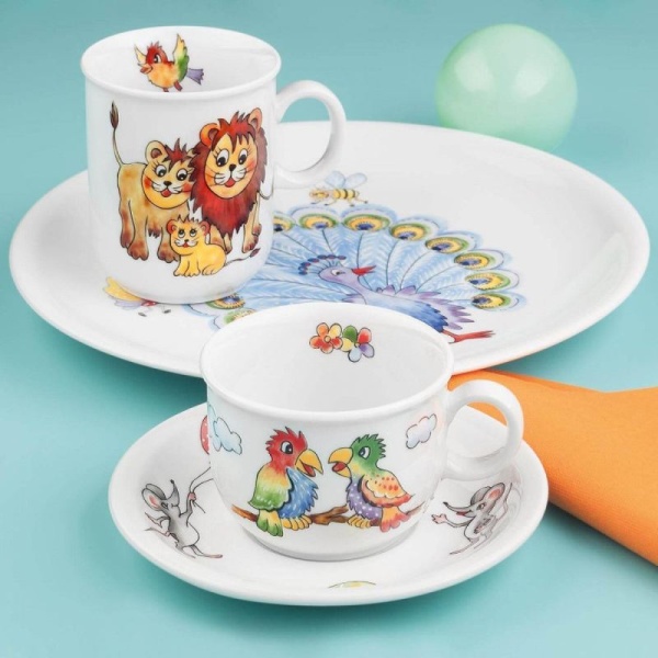 Фото Тарелка плоская Ø25.5см Bunte Tiere