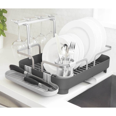 Сушилка для посуды Holster 42x34см серая детальная картинка 