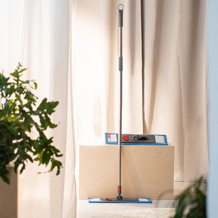 Швабра для мытья пола с телескопической ручкой 160см и насадкой детальная картинка 