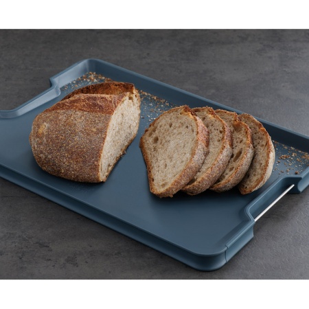 Доска разделочная Cut&Carve Plus 41x29см Large серо-голубая - 60209 Joseph Joseph детальная картинка 