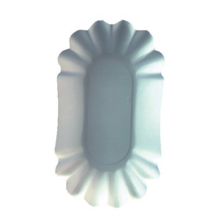 Тарелка овальная белая 10.5x17.5х3см PURE, 250шт детальная картинка 