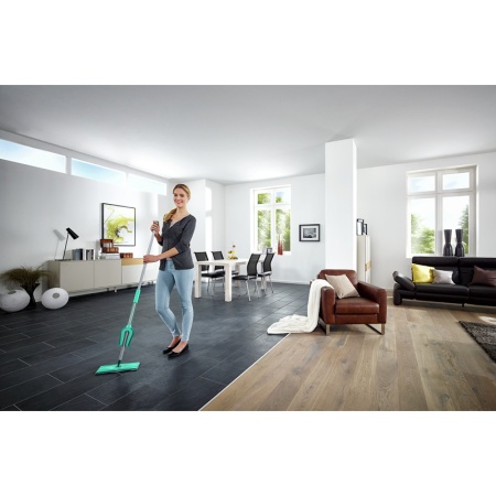 Швабра для пола Picobello M 33см micro duo с телескопической ручкой 80-140см детальная картинка 