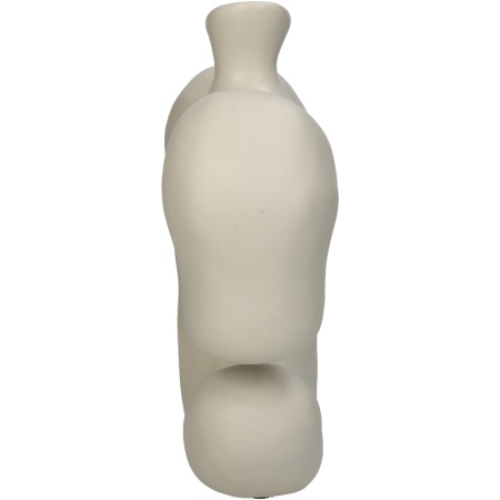 Ваза для цветов Irregular 22.5x8x23.5см слоновая кость детальная картинка 