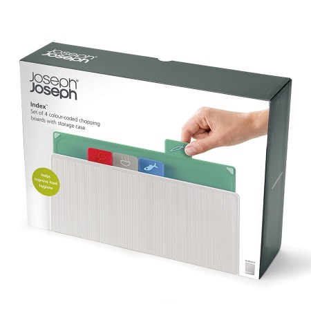 Набор разделочных досок 30x20см Index Regular серебристый, 4шт - 60150 Joseph Joseph детальная картинка 
