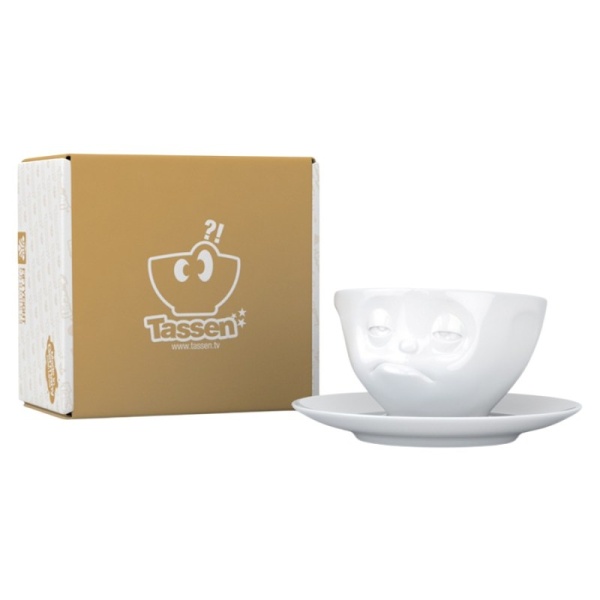 Фото Чашка с блюдцем 200мл Tassen Snoozy белая