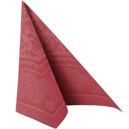 Салфетка 40x40см ROYAL Collection Ornaments бордовая, 20шт детальная картинка 
