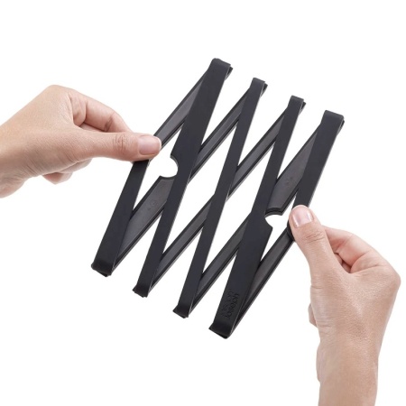 Складная подставка под горячее Stretch Silicone Pot Stand черная - 70033 Joseph Joseph детальная картинка 