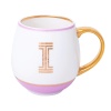 Кружка Library золотая буква «I» (розового цвета) детальная картинка 