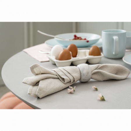 Набор колец для салфеток Marm Ø5см белый мрамор, 2шт детальная картинка 