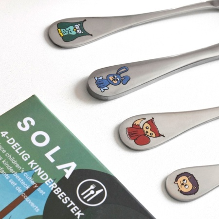 Набор детских столовых приборов Forest animals - 4 предмета детальная картинка 