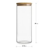 Стеклянная банка 1.6л с бамбуковой крышкой Ø10x25см детальная картинка 