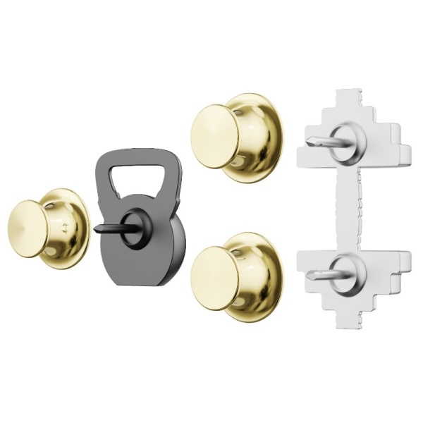 Фото Набор брошей "Гантель и гиря"