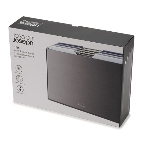 Набор разделочных досок 30x20см Folio Regular графит, 4шт - 60186 Joseph Joseph детальная картинка 