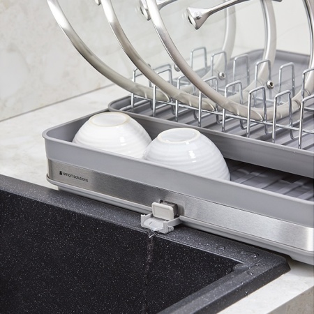 Сушилка для посуды раздвижная большая Atle серая — Smart Solutions детальная картинка 