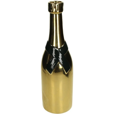 Ваза для цветов "Champagne Bottle" 11.5x11x38.8см золотая детальная картинка 
