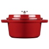 Кокот с крышкой Ø10см 200мл красный детальная картинка 