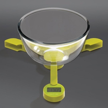 Цифровые складные кухонные весы Tri Scale зеленые - 40072 Joseph Joseph детальная картинка 