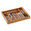Органайзер-поднос для столовых приборов 38x32x(h)4см на 6 ячеек, дерево детальная картинка 