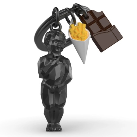 Брелок для ключей "Писающий мальчик, картофель фри и плитка шоколада" детальная картинка 