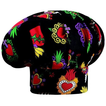 Колпак поварской - цвет hearts - 100% хлопок - 190 г/м2 детальная картинка 