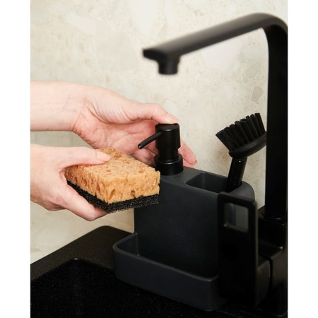 Органайзер с диспенсером для мыла Noble 280мл графит — Smart Solutions детальная картинка 