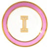 Блюдце Library золотая буква «I» (розового цвета) детальная картинка 