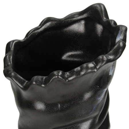 Ваза для цветов Fine 15.8x15.8x38.3см черная детальная картинка 