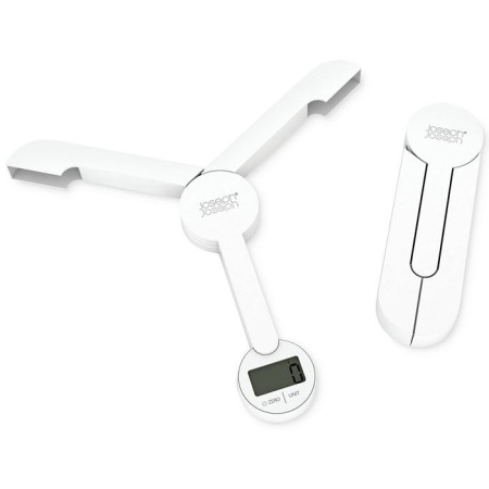 Цифровые складные кухонные весы Tri Scale белые - 40071 Joseph Joseph детальная картинка 