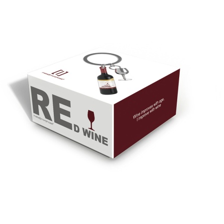 Брелок для ключей "Бутылка вина и бокал" детальная картинка 