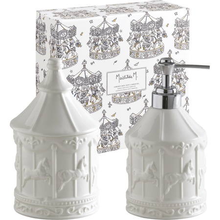 Набор для ванны: дозатор для мыла и баночка, Petit Carrousel детальная картинка 