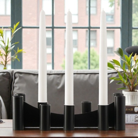 Подсвечник Bruks 8см черный – Designboom детальная картинка 