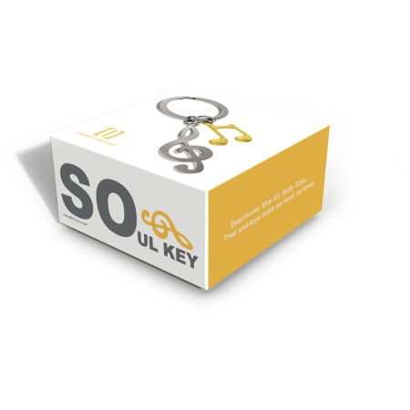 Брелок для ключей "Скрипичный ключ и ноты" детальная картинка 