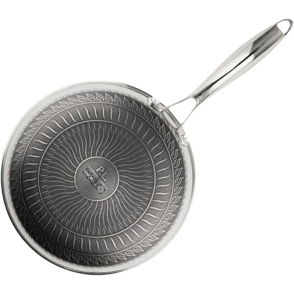 Фото Сковорода Ø26/19.5см Honeycombs нерж. 3-х слойная — P.L. Proff Cuisine
