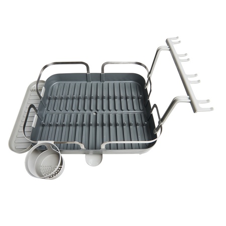 Сушилка для посуды Holster 42x34см серая детальная картинка 