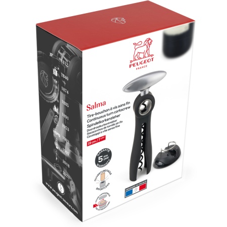 Штопор SALMA Black с обрезателем фольги детальная картинка 