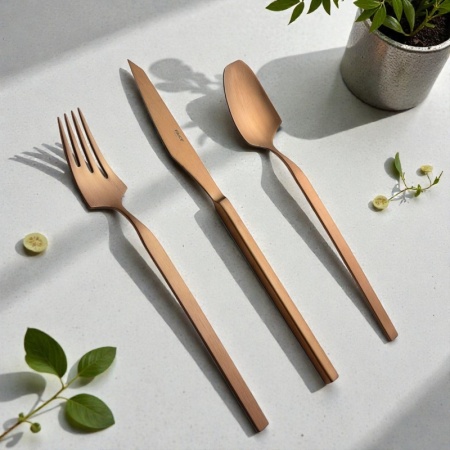 Набор столовых приборов CARACAS shiny pvd copper - 24шт детальная картинка 