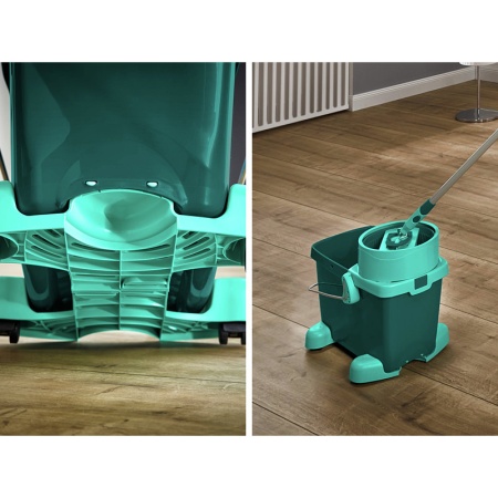 Комплект для уборки Clean Twist XL Mobile ведро 20л на колесиках с отжимом и швабра 42см детальная картинка 