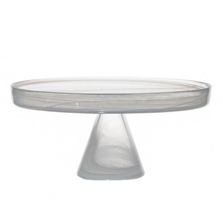 Тортница на ножке Ø28x(h)13см Asos белый дым детальная картинка 