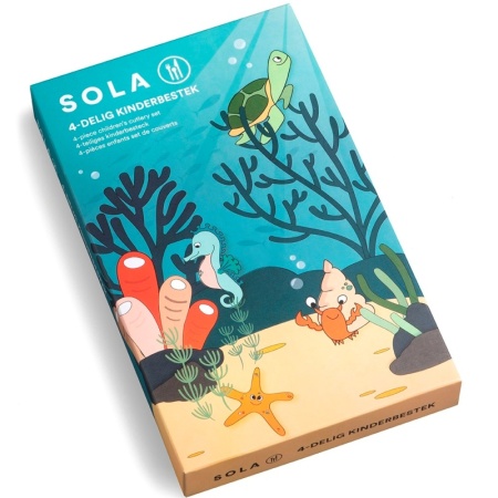 Набор детских столовых приборов Sea animals - 4 предмета детальная картинка 