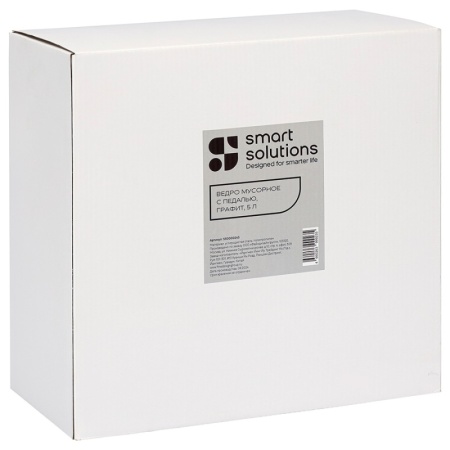 Ведро мусорное с педалью 5л графит детальная картинка 