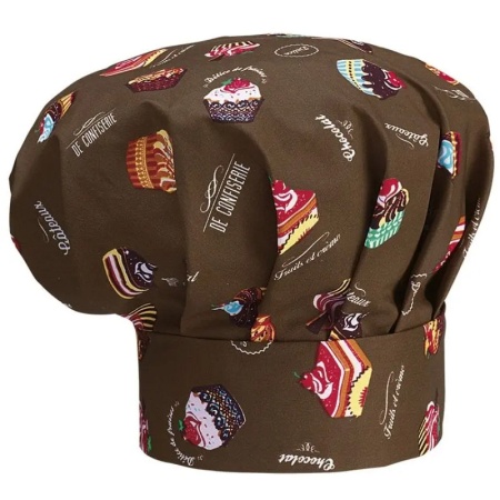 Фартук с нагрудником и карманом, колпак поварской - цвет sweets - 100% хлопок - 190г/м2 детальная картинка 