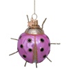 Новогоднее украшение из стекла Vondels "Божья коровка розовая с опалом" 4см детальная картинка 