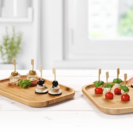 Доска сервировочная 30.5x20x2см бамбук детальная картинка 