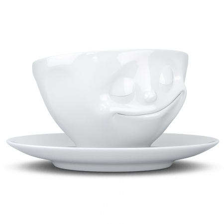 Чашка с блюдцем 200мл Tassen Happy белая детальная картинка 
