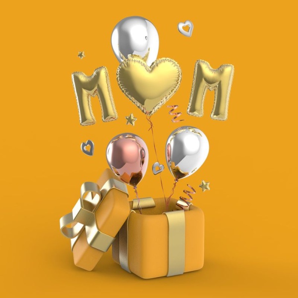 Фото Брелок для ключей "Воздушный шар - Мама"