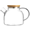 Чайник заварочный стеклянный 900мл Гранат с металлическим ситом детальная картинка 